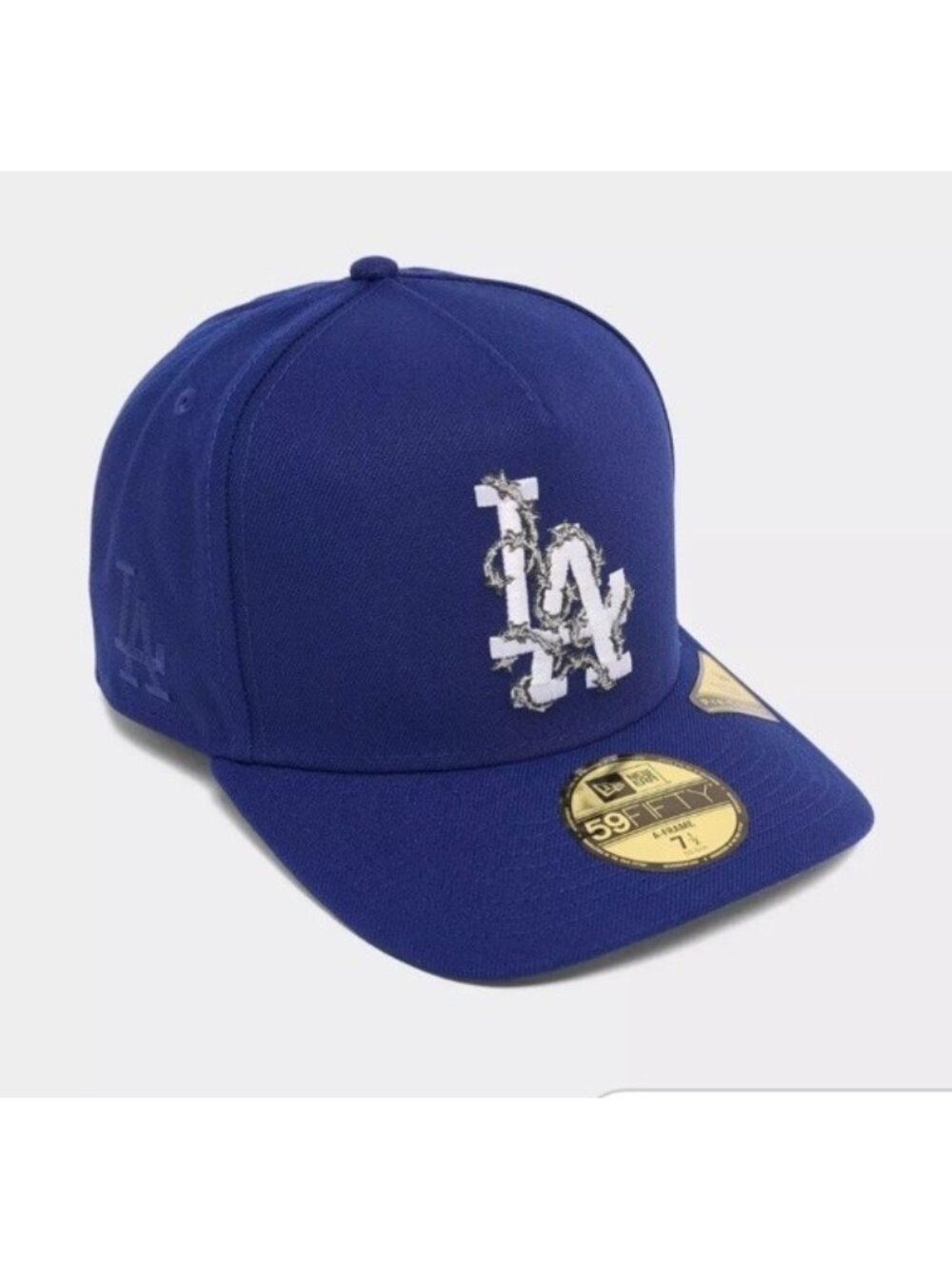 NewEra Los Angeles Dodgers Barb Wire Logo Royal 59Fifty Fitted A-Frame Hat 7 3/8